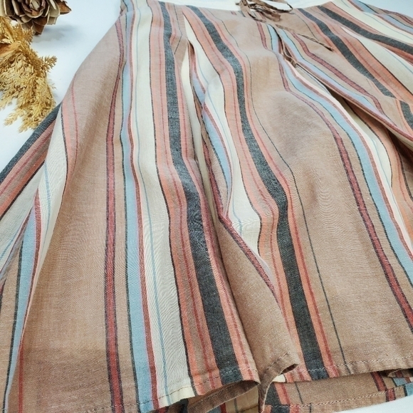 Banana Republic Cream Tan Orange Stripe Skirt 2 - Picture 2 of 14